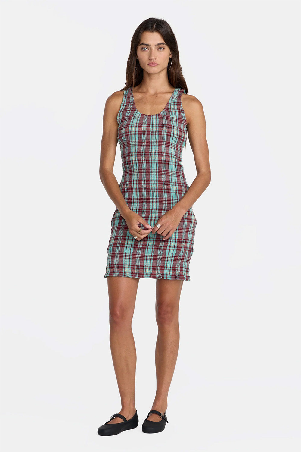rvca isla dress aqua haze