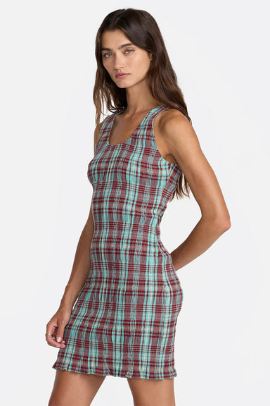 rvca isla dress aqua haze side