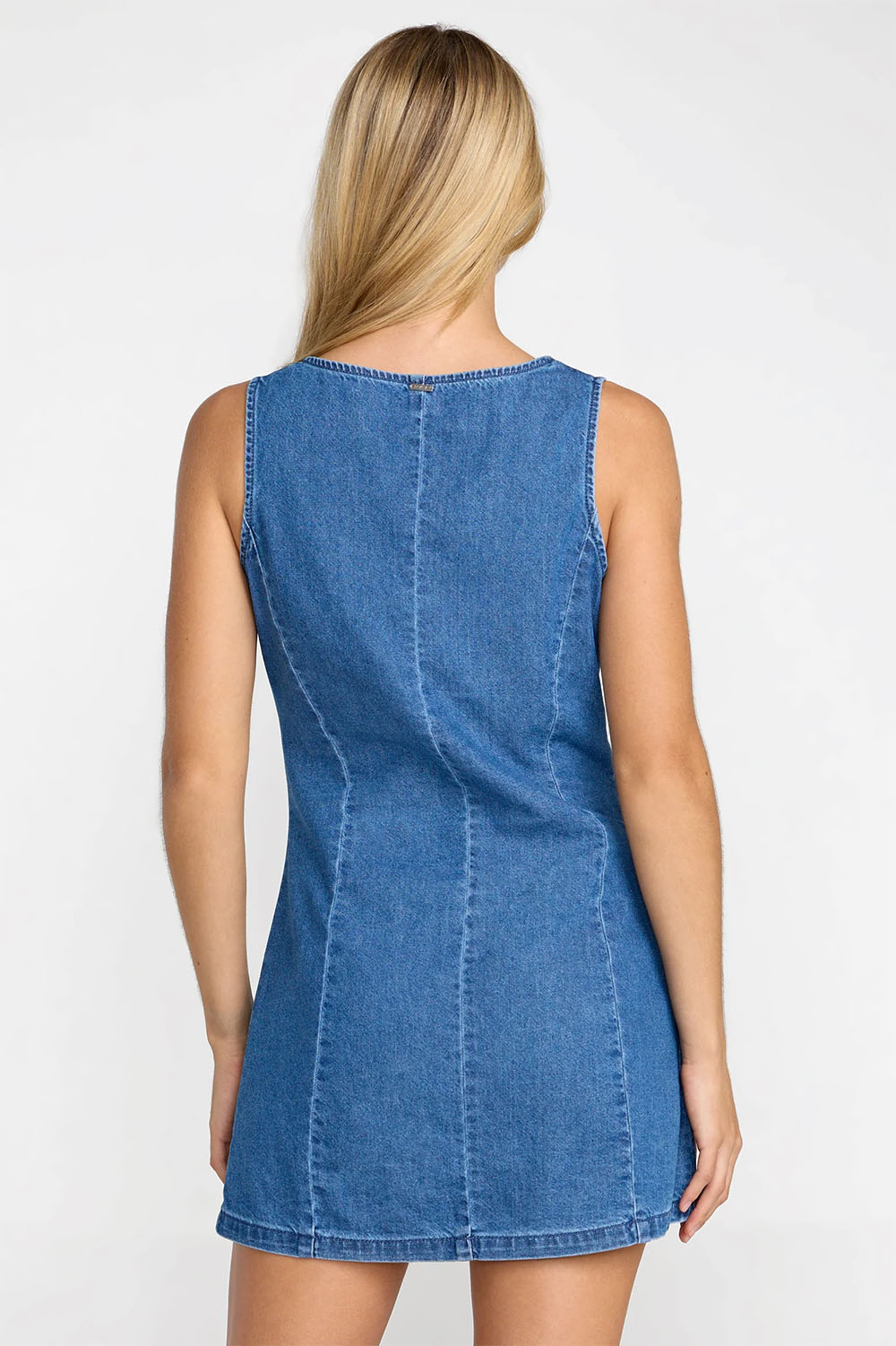 rvca lainey mini dress crystal blue back