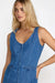 rvca lainey mini dress crystal blue detail