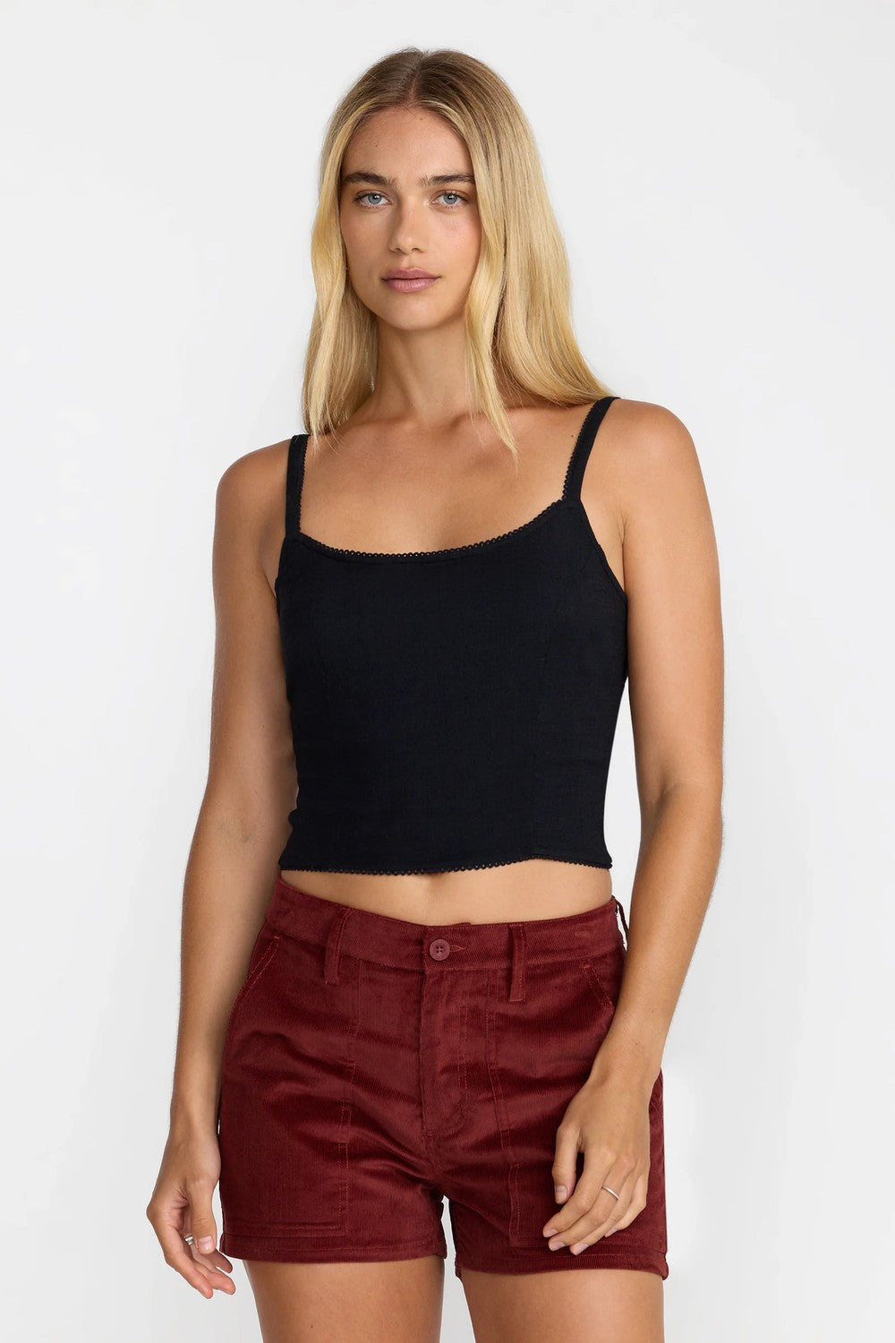 rvca madrid tank rvca black front