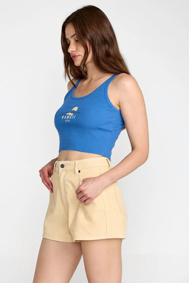 rvca pacific cord short vintage white side