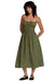 rvca raya midi dress olive