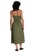 rvca raya midi dress olive back
