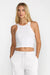rvca roma tank whisper white front