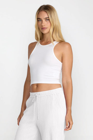 rvca roma tank whisper white side