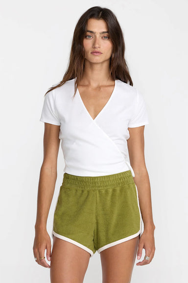 rvca vacation short moss front