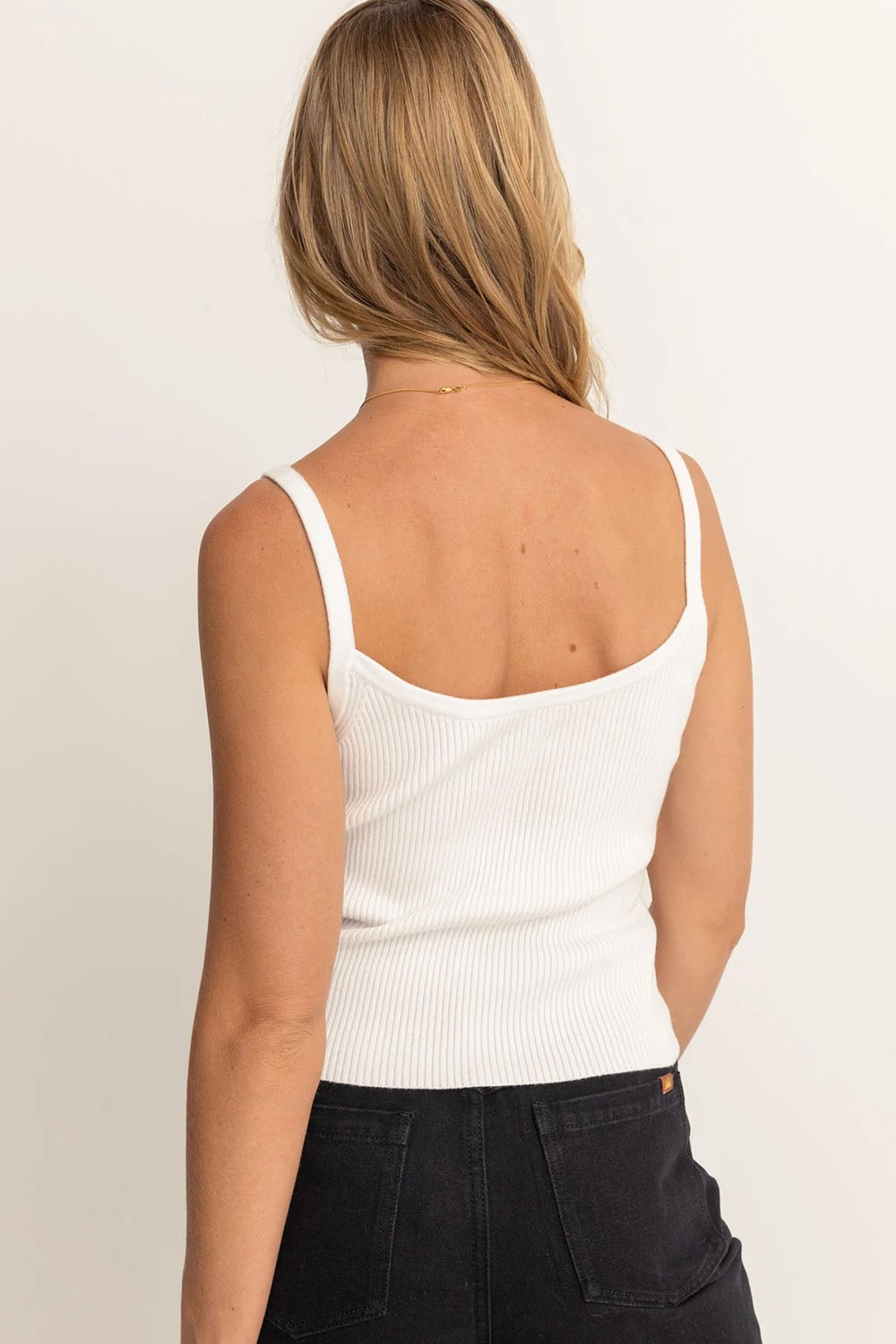 Rhythm - Yumi Knit Top - White - Back