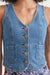 Marine Layer - Daisy Denim Vest - Medium Wash - Detail