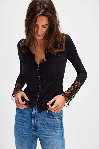 Free People - Rosebud Cuff - Black - Front