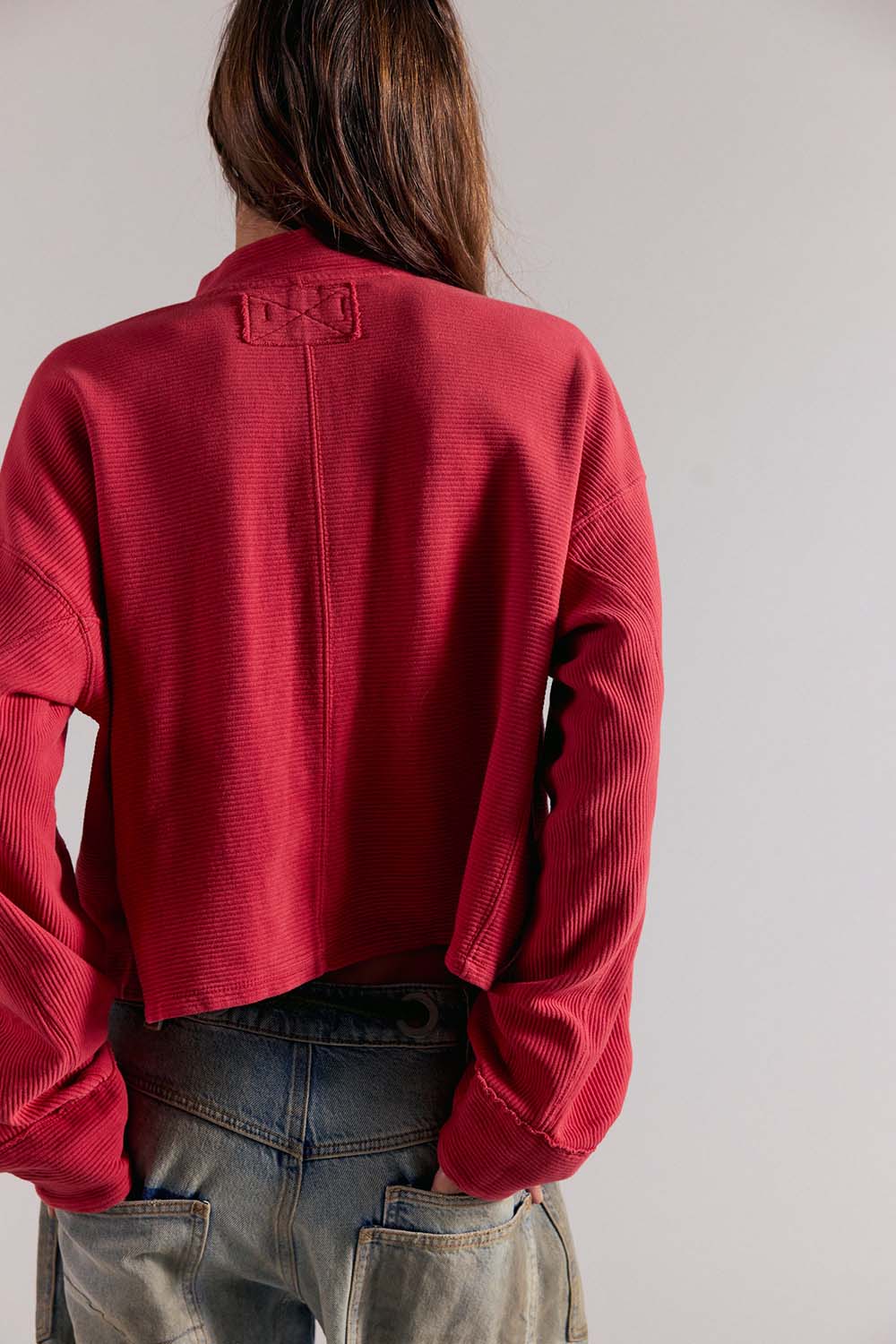 Free People - Celeste Quarter Zip - Salsa - Back