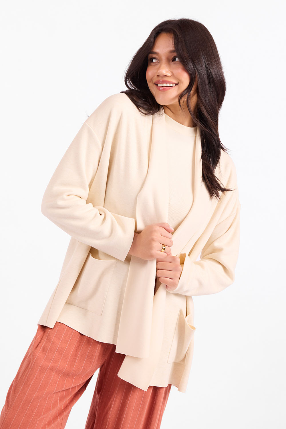 sadie-and-sage-alessia-shawl-collar-open-coat-cream-profile