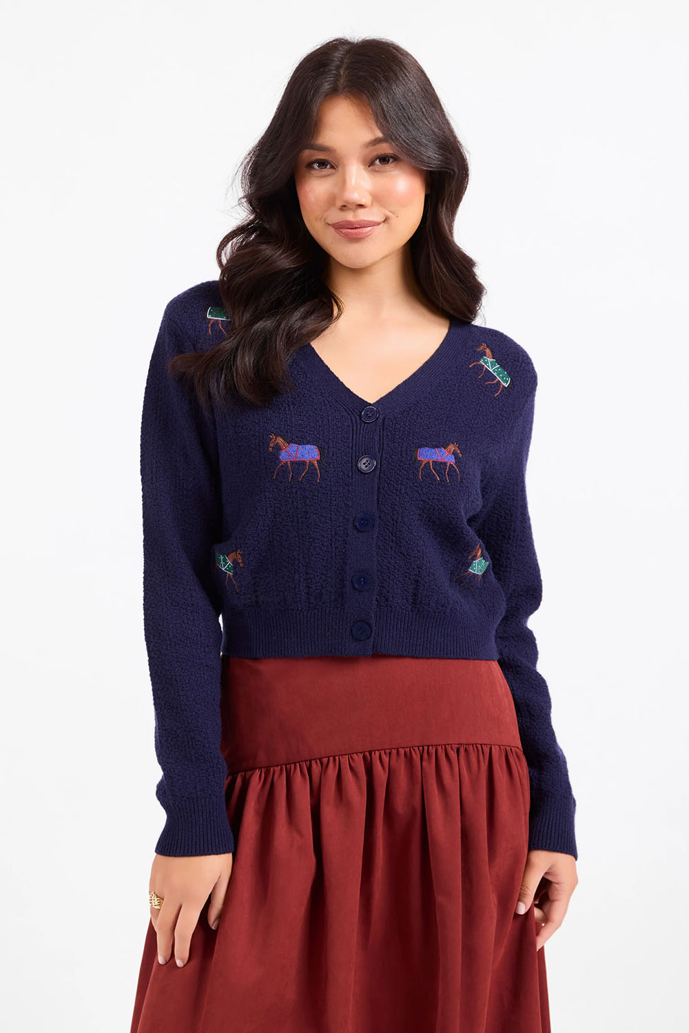 sadie-and-sage-esme-embroidered-horse-cardigan-navy-multi-front