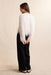 Sadie & Sage Angel Wings Fringe Jacket in Ivory — Back view