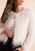 Sadie & Sage Angel Wings Fringe Jacket in Ivory — Fringe detail view