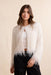 Sadie & Sage Angel Wings Fringe Jacket in Ivory — Front view