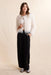 Sadie & Sage Angel Wings Fringe Jacket in Ivory — Full-body view