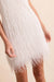 Sadie & Sage Angel Wings Fringe Mini Dress in Ivory — Fringe detail view