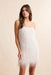 Sadie & Sage Angel Wings Fringe Mini Dress in Ivory — Front view