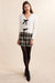 Sadie & Sage Celeste Bows Cardigan in Cream — Full-body view