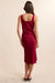 Sadie & Sage Inner Circle Midi Dress in Red — Back view