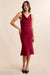 Sadie & Sage Inner Circle Midi Dress in Red — Quarter view