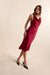 Sadie & Sage Inner Circle Midi Dress in Red — Side view