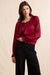 Sadie & Sage Inner Circle Poet Blouse in Red — Front view