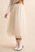 Sadie & Sage Invitation Tulle Midi Skirt in Cream — Front view