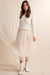 Sadie & Sage Invitation Tulle Midi Skirt in Cream — Full-body view