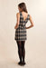 Sadie & Sage Served Up Plaid Mini Dress in Black Multi — Back view