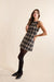Sadie & Sage Served Up Plaid Mini Dress in Black Multi — Side view