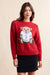Sadie & Sage Teddy Bear Sweater in Red — Front view