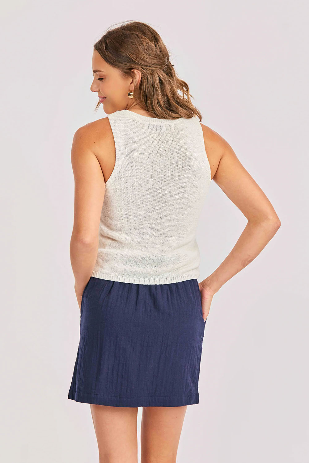 sadie and sage american spirit sweater tank ivory back