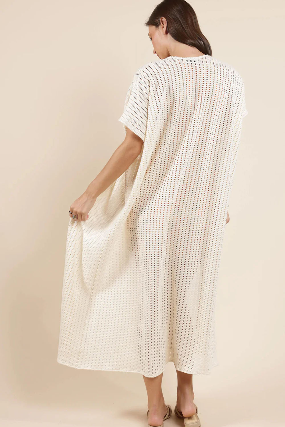 sadie and sage cheese board ss long kimono ivory back