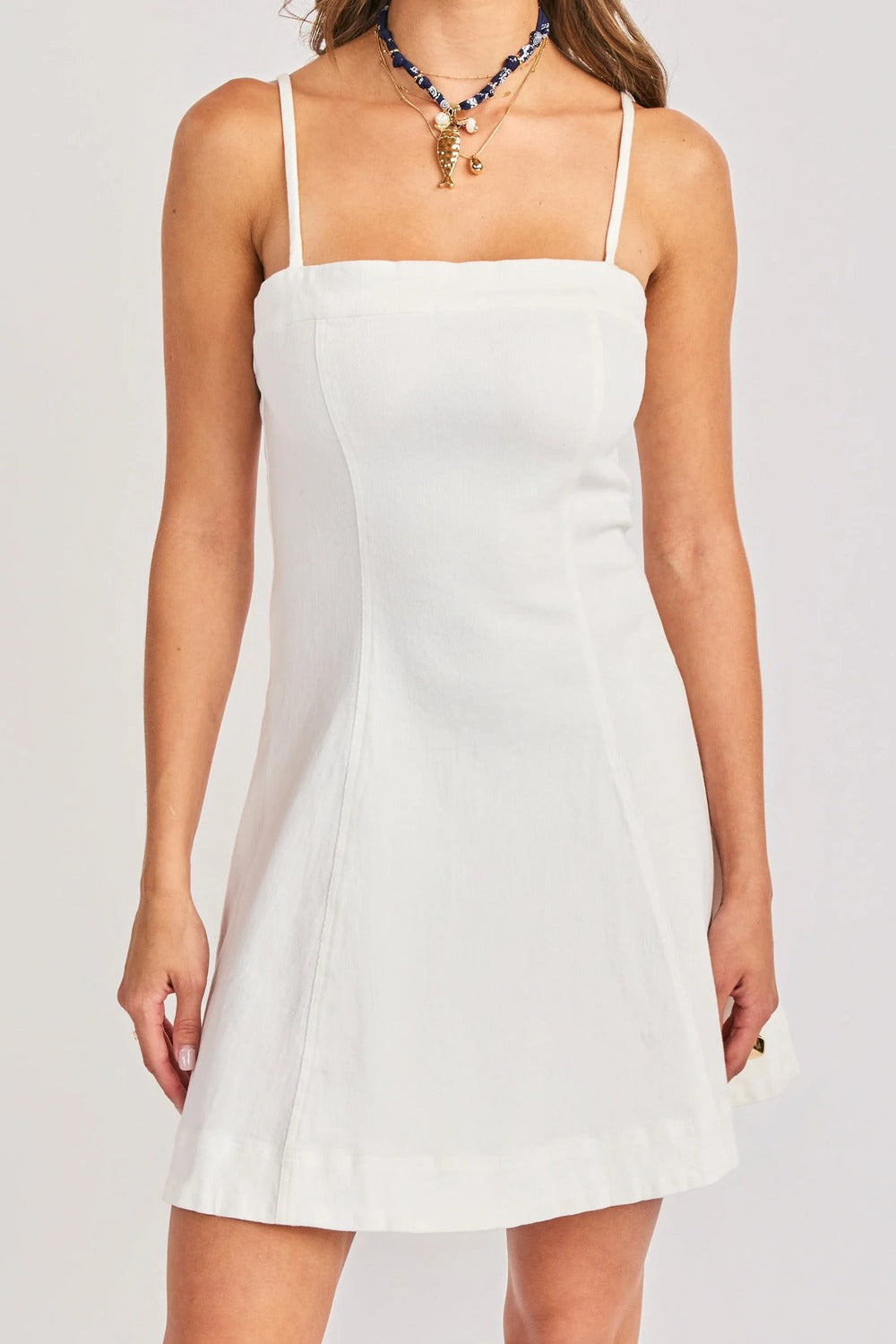 sadie and sage clear eyes mini dress white detail