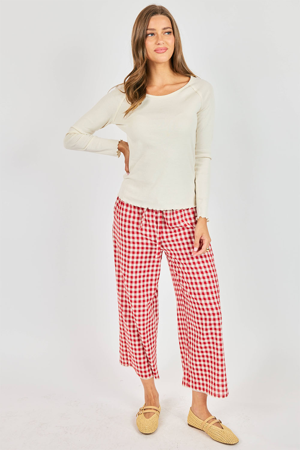 sadie and sage cozy nest long sleeve top cream