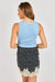sadie and sage dearly square neck tank blue back