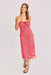 sadie and sage firecracker midi dress red multi