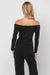 Sadie & Sage - Hustle Off Shoulder Top - Black - Back