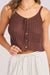 sadie and sage marlow buttoned sweater vest brown detail