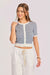 sadie and sage mavi stripe cardigan ivory navy front