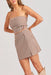 sadie and sage mustang gingham mini skirt brown side