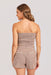 sadie and sage mustang gingham tube top brown back