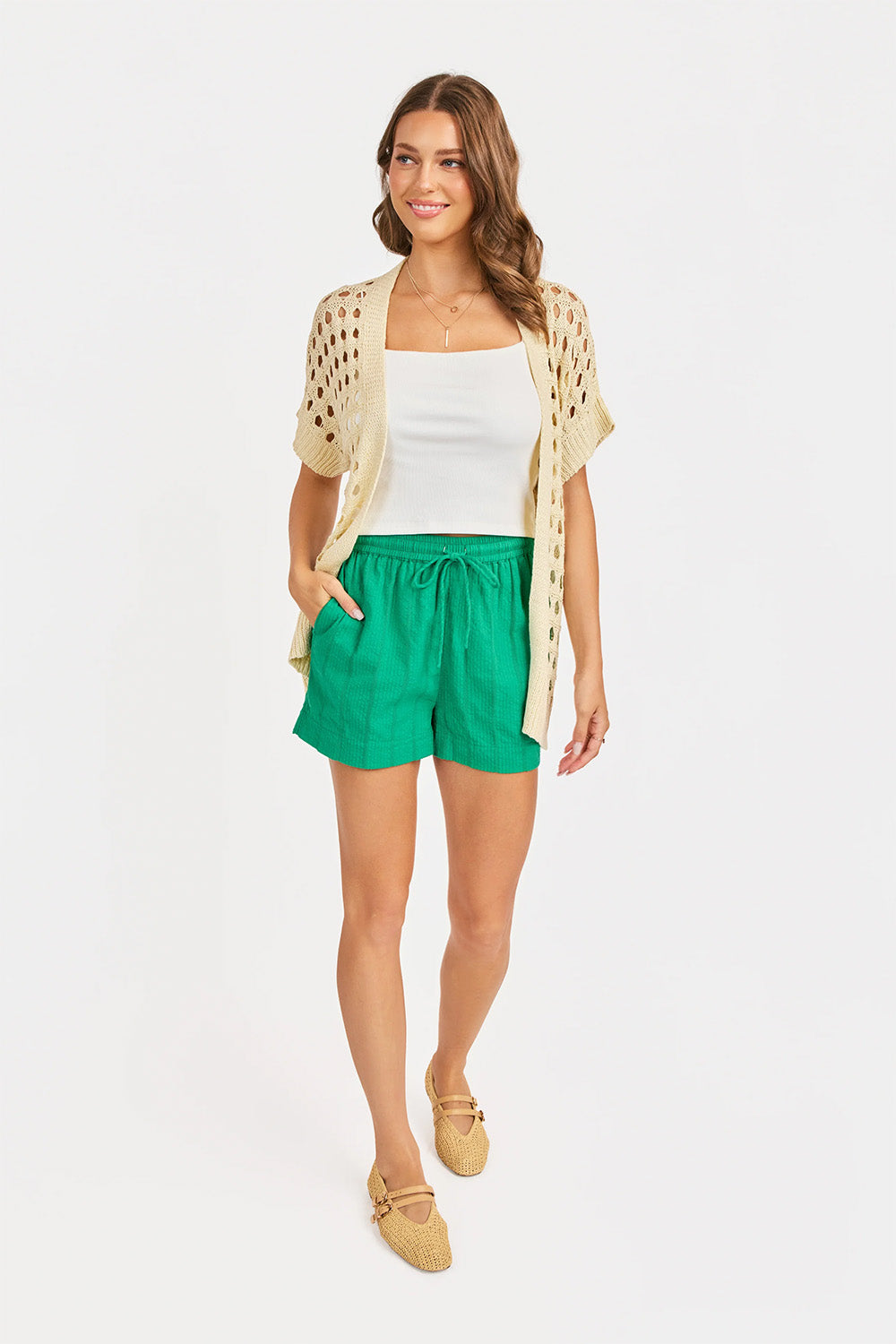 sadie and sage radiate shorts green