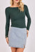 sadie and sage ronan boat neck knit top green front