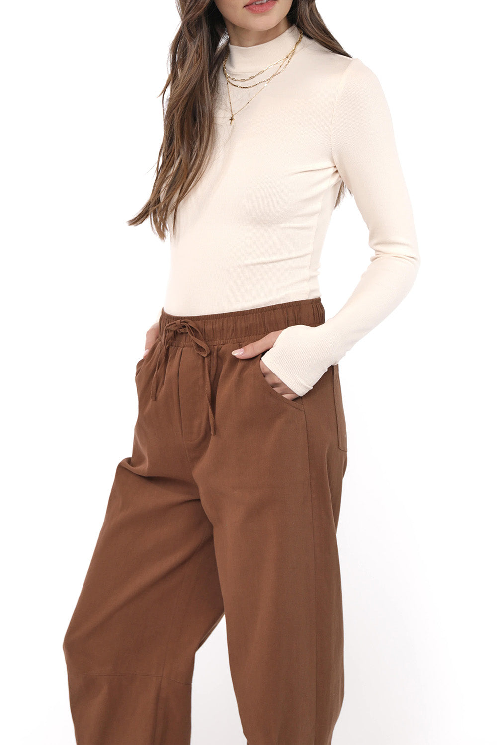 sadie and sage ronan top with thumbholes  cream side