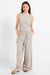 sadie and sage see me stripe pleat top black cream