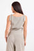 sadie and sage see me stripe pleat top black cream back