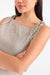 sadie and sage see me stripe pleat top black cream detail